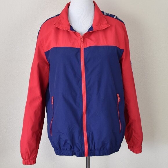 GUESS Vintage Style Zip Up Windbreaker Jacket L - Picture 3 of 11